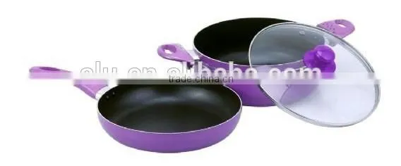 Aluminum Nonstick Pressed/ Forged Fry Pan with Glass Lid Lid Covered Pizza Pan Egg Pan