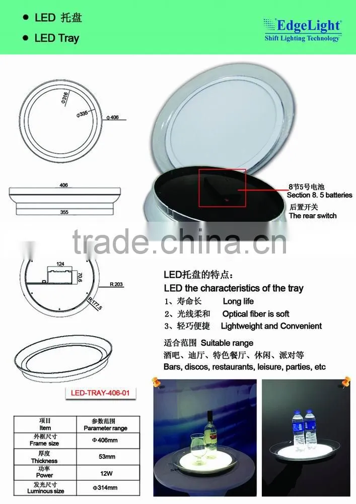 Edgelight Led food tray decorative lighting fixture waterproof lighting fixture