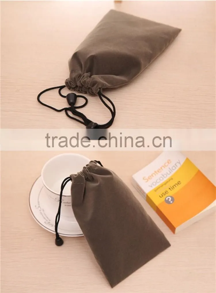 Promontion velvet fabre jewelry gift bag cheaper price