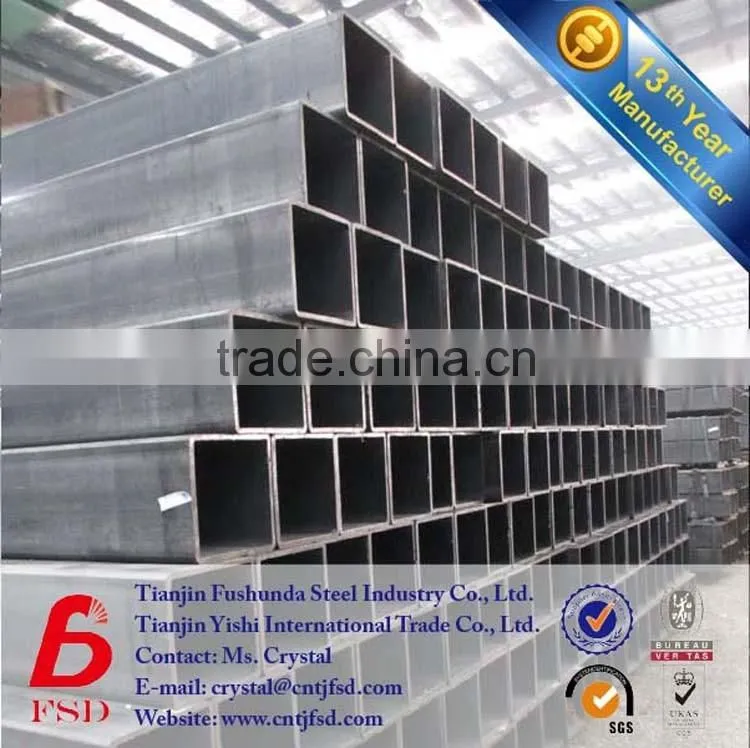 material specification black iron steel square tube 200x200 mm