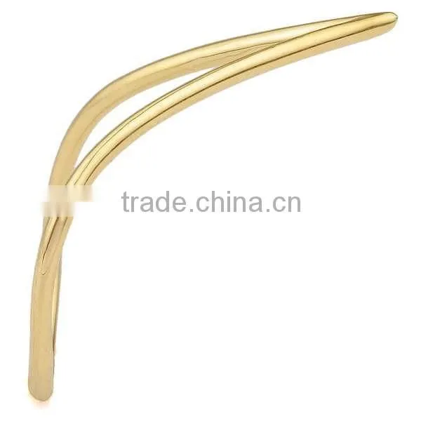 Shiny 18K Gold Over Plated Fashion Single Chevron V Shaped Ring