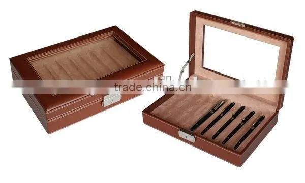 8pens display PU Leather pen box