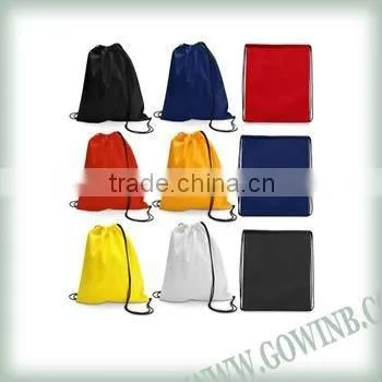 Colorful Eco Friendly Non Woven Shopping Bags Backpack Drawstring Bag