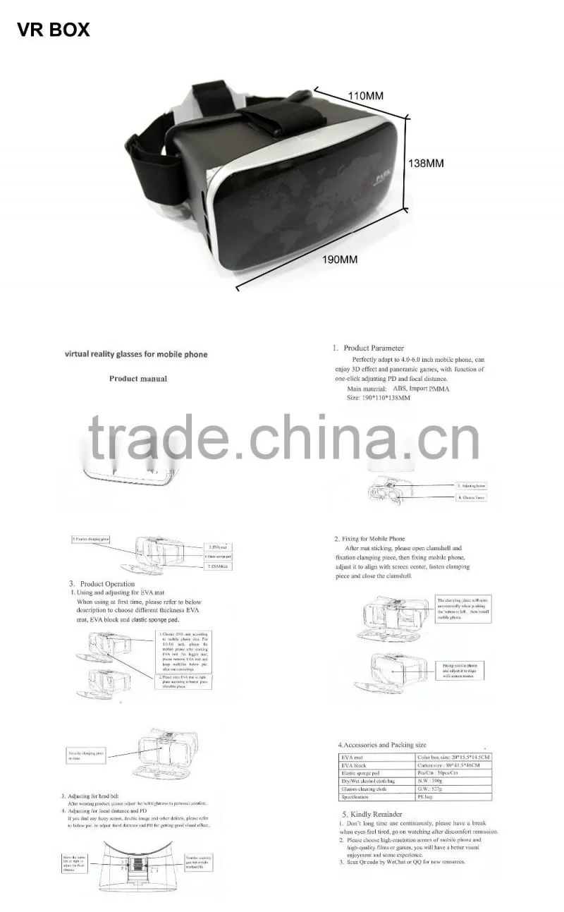 3D Movie Game Glasses 3D VR BOX