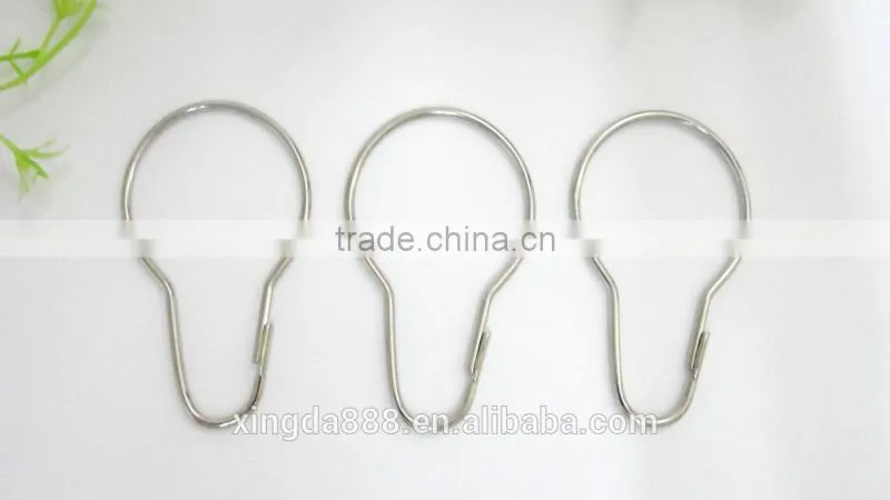 The gourd buckle shower curtain hooks/ stainless steel shower curtain hooks/simply design and high quality shower curtain hooks