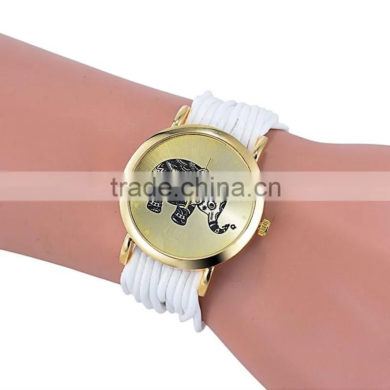 Braided Leather Women Bracelet Custom Made Watches relogio personalizado