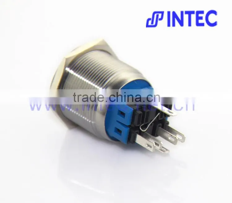 25mm metal switch, LED and latch switch, Power symbol lamp switch, stainless steel switch