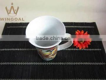 porcelain mug with decal,porceain mug with handle, porcelain mug