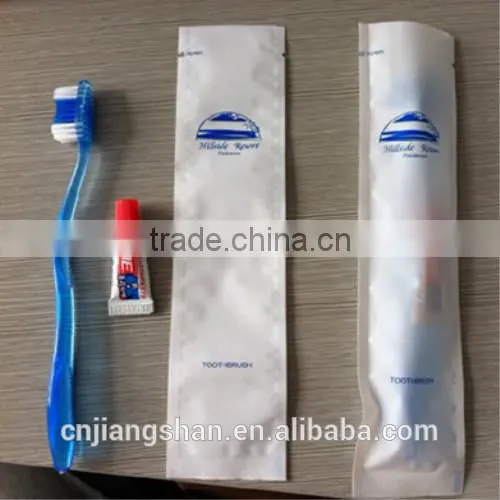 disposable toothbrush with small toothpaste