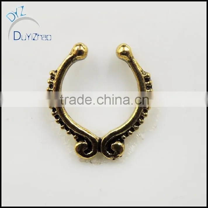 Fashion hot sale simple septum clicker nose rings