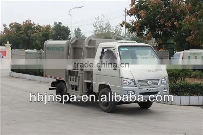 Foton sealed self-unload small garbage truck for sale