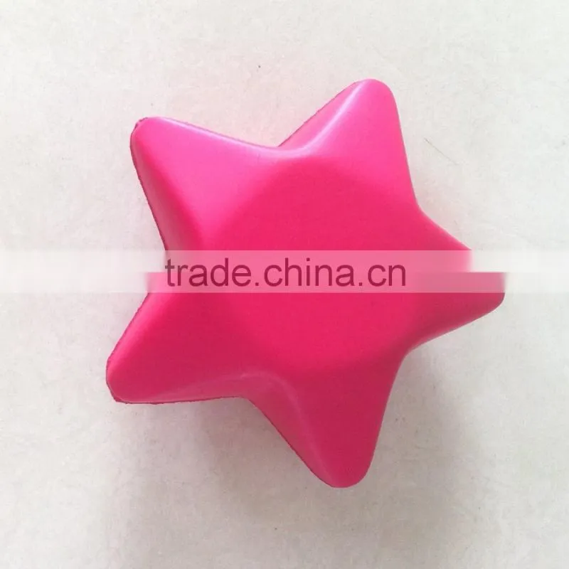 purple five angle star pu foam ball