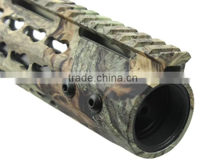 Funpowerland Keymod 10 Inch Camo Color Rifle Length Key Mod Free Float Rifle Style Handguard Rail Mount