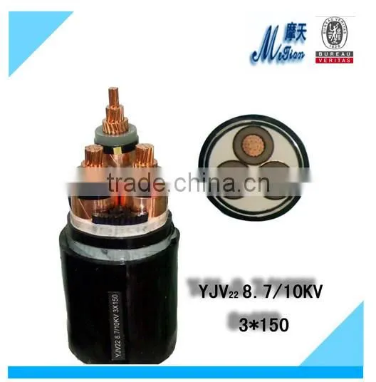 Cu conductor XLPE insulated steel tape armored PVC sheathed power cable