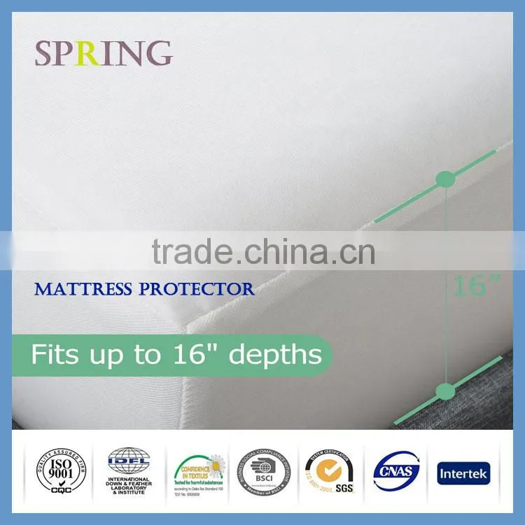 New design 100% Cotton Fitted Waterproof Terry Mattress Protector