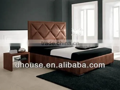 Modern leather bed DHBF02#