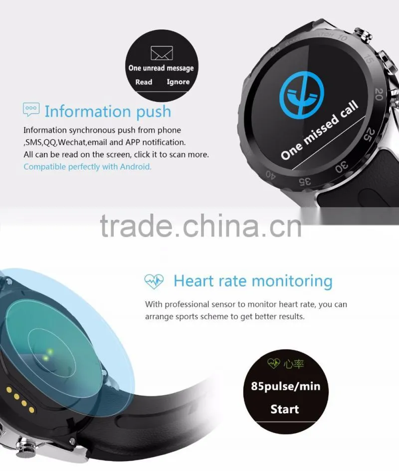 KW08 2016 hot product Smart Watch Smart Phone NFC BLUETOOTH OEM