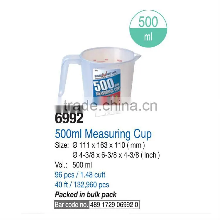 250 500 1000 ml Best PP plastic measuring cup with handle for cooking with clear scale kitchenware tools measurement instrument