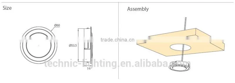 recessed COB cupboard lamps