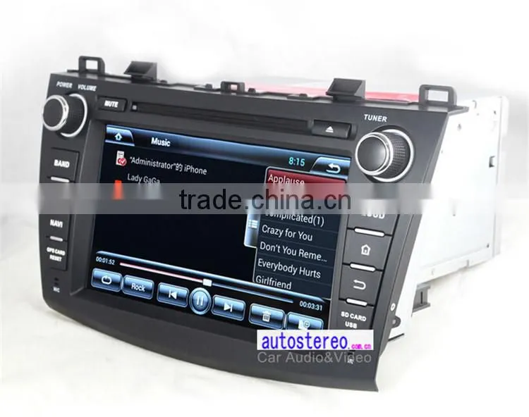 Autostereo Android Car MP3 Player for Mazda3 Car DVD GPS Navigation Central Multimedia Satnav BT PIP Ipod MP3 Player