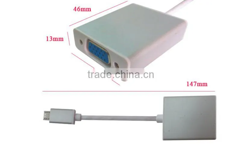 mhl to vga adapter cable for samsung galaxy note 3 note 2 s4 s3