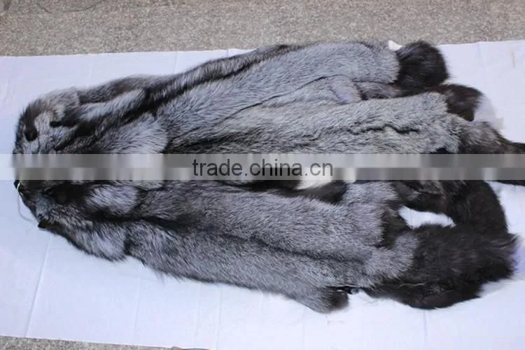 Top quality Natural Color fox fur Silver Fox Fur Skin