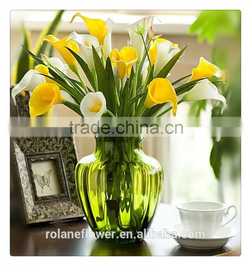 the tipical pura color fresh cut yellow calla lily flower from china