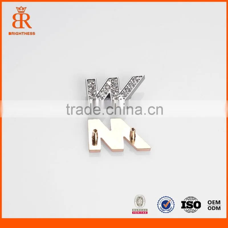 OEM ODM Embossed Metal labels Fashion Metal Label Metal Brand Logo Label