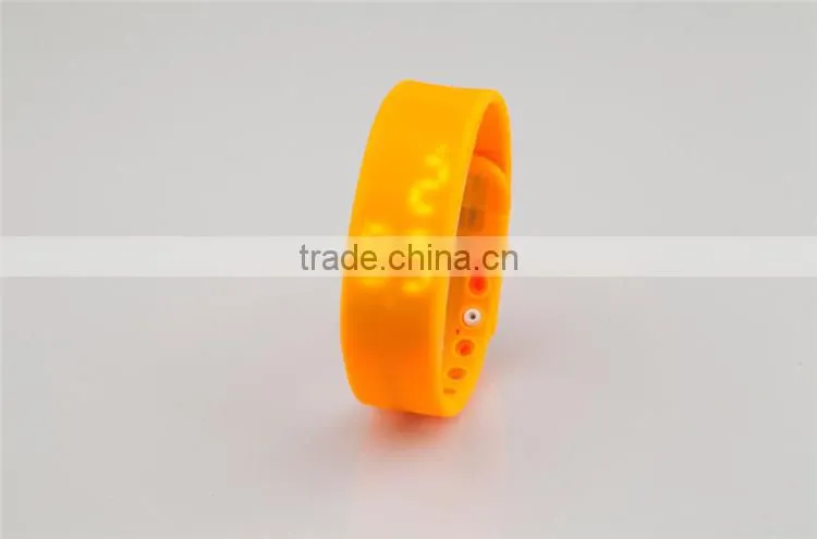 LED pedometer silicone sport smart watch with healthy record