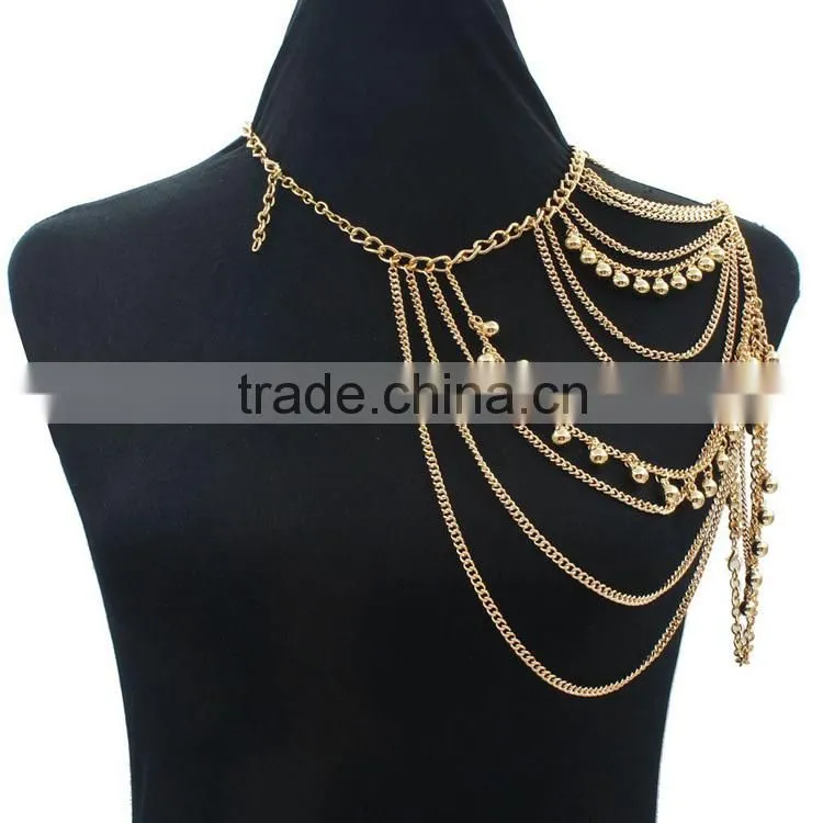 pearl sex body chain jewelry for women, shoulder body chain