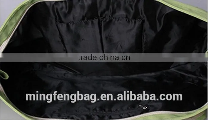 2015 New Custom High Quality Large Capacity Tote and Sling Shoulder Cotton Canvas Yoga Bag for Women