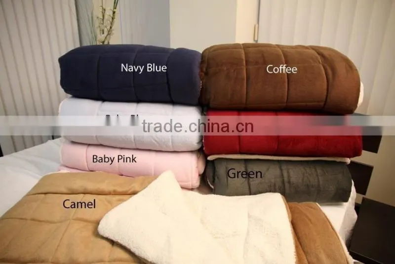 promotion borrego sherpa double layer blanket
