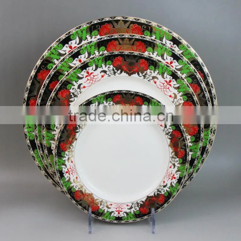 china supplier glazed floral china dinner plates, catering dinner plates, bulk dinner plates