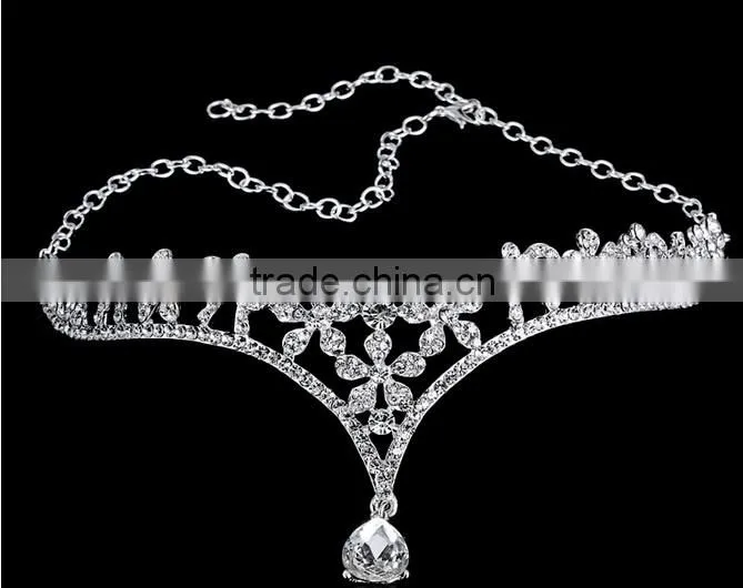 New Fashion Bridal Crystal Pendant decorative headband Tiara Crown Jewelry