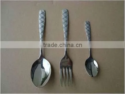 gold plated spoon and fork dinner set