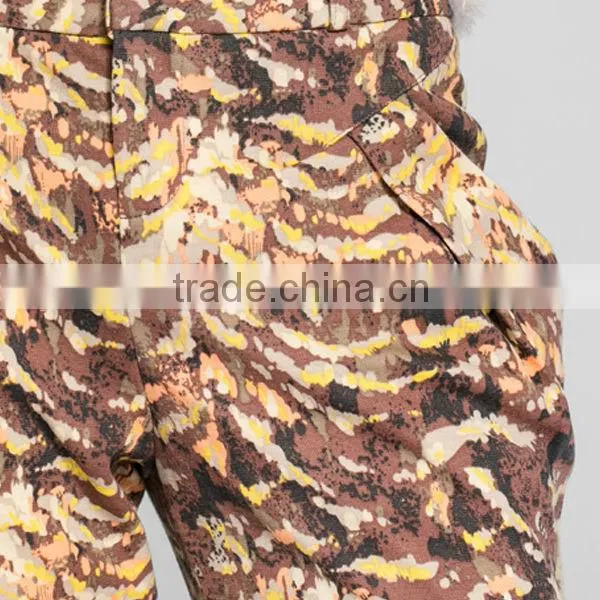 knitted printed harem pants