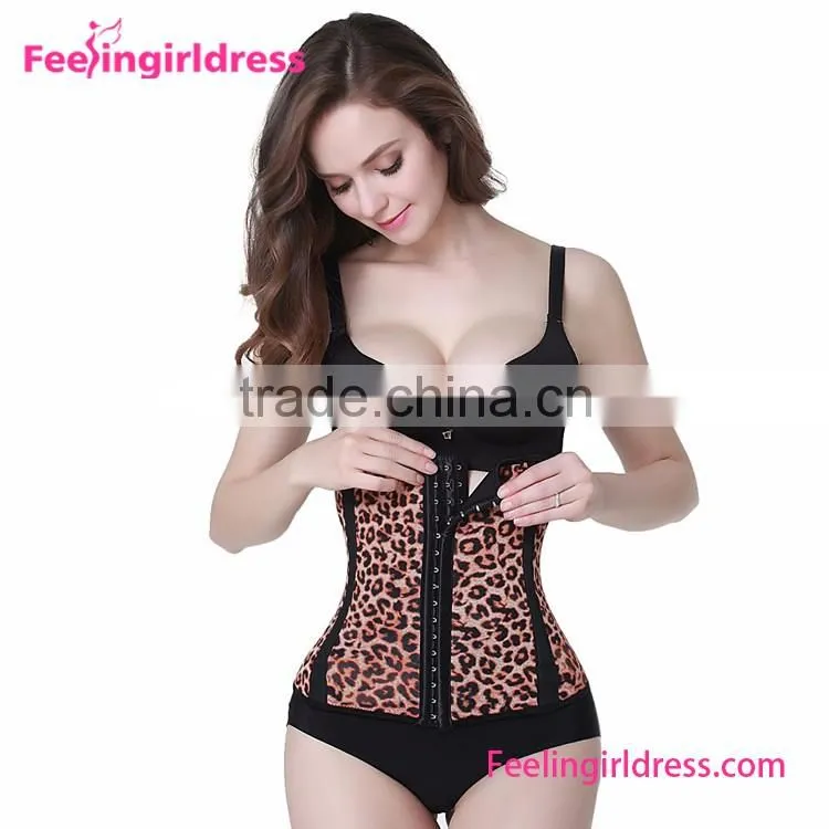 No moq leopard print adjustable gym waist trimmer belt