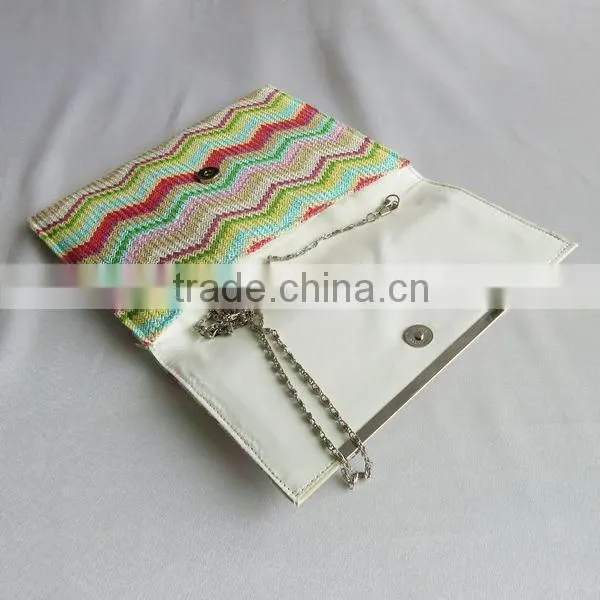 color lady clutch bag raffia envelope bag