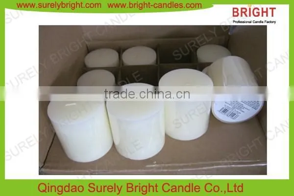 White Unscented Cylinder Candle For Christmas