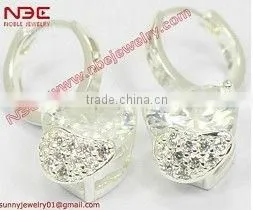 2013 best selling spring collection 925 sterling silver earrings with skyblue cz centers for trendy woman and girls
