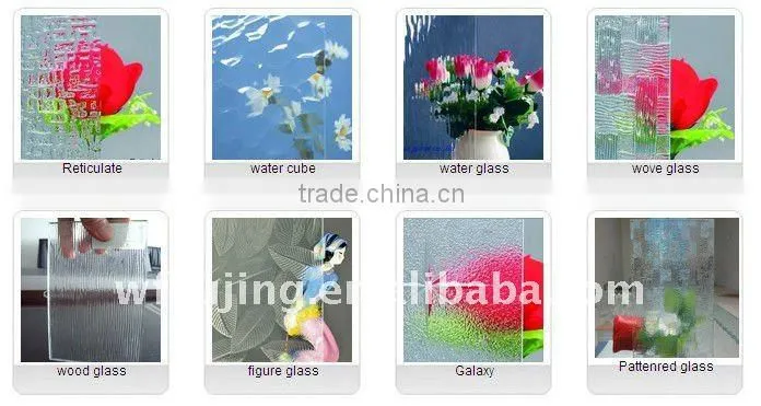 3mm - 10mm thick Patterned Glass