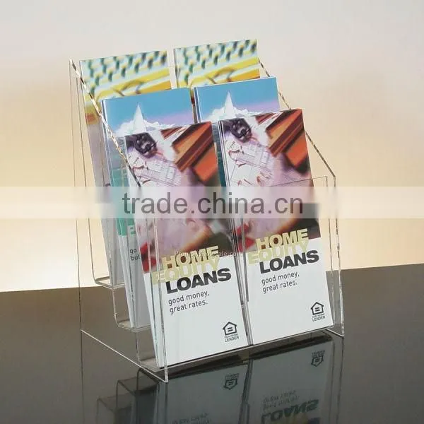 Plexiglass floor stand brochure holder