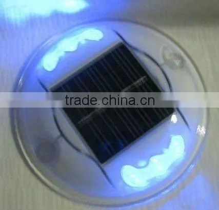 3pcs/side LED PC solar road stud;RED/YELLOW/BLUE/WHITE /GREEN color optional