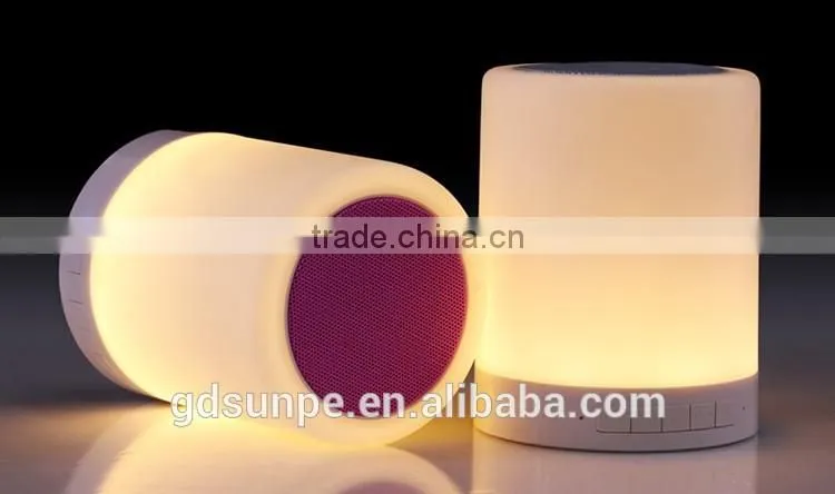 Portable Light Up Bluetooth Speaker With Led Light For Promotional Gift