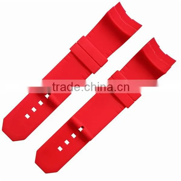 24mm silicone 2 pieces red watch band
