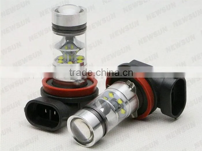 New Design! Xenon White 75W H8 H9 H11 LED Bulbs,DC 12V 24V C ree led bulbs Reflector Mirror Design Fog Lights DRL parking