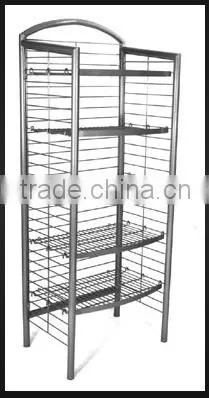 Icegreen Metal Wire Rolling Bakery Merchandiser Display Rack with Mobile Castors