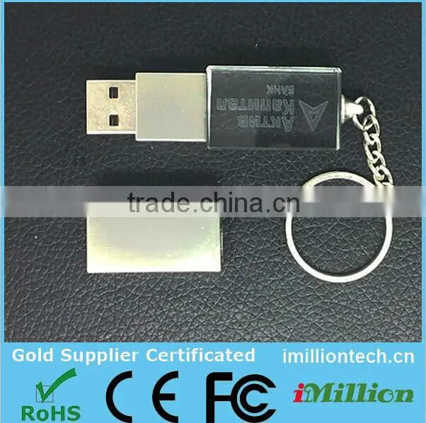 Wholesales Alibaba Express LED Light Crystal USB Flash Drive,USB glass flash drives,3D Crystal Glass USB Pendrive
