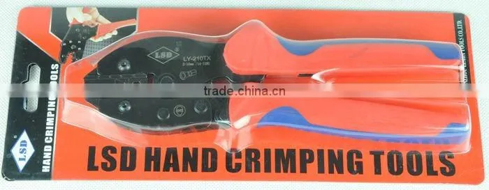 Experience production for 10years good qutails pliers for non-insulated cable links LY-210TX hand crimping tools