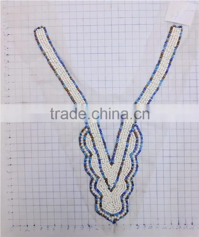 Wholesale Fashion Handmade Beaded Neckline Piece For Garment